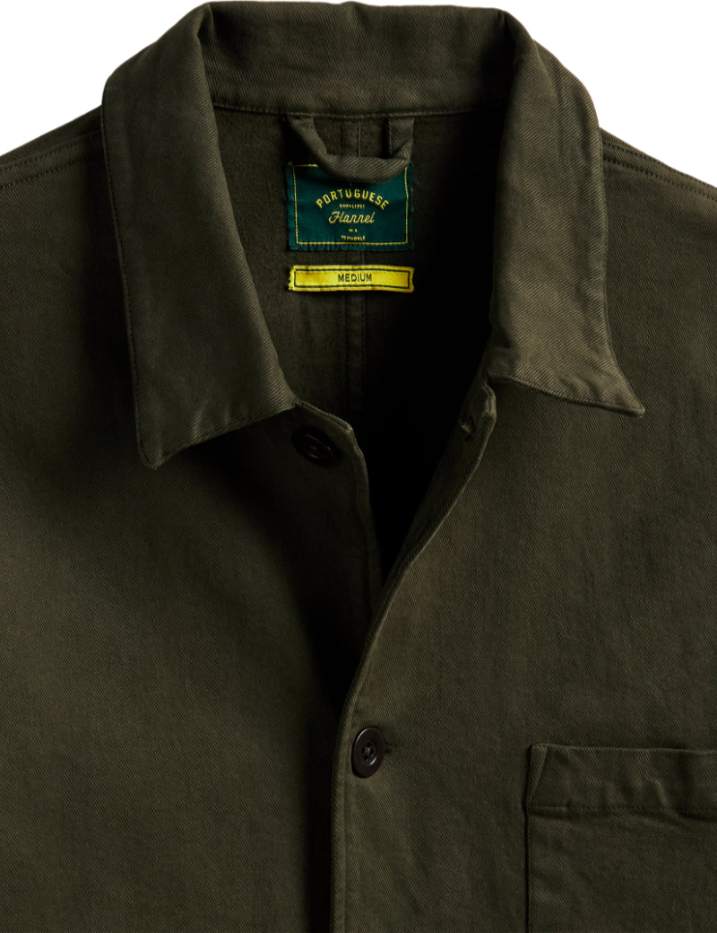 Portuguese Flannel AW Labura Jacket Olive Collar