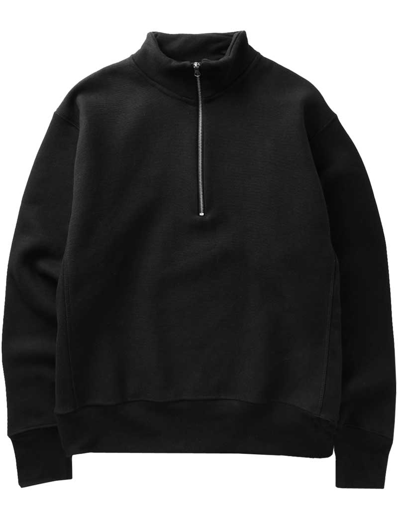 Power Goods Super Weight Quarter Zip Black