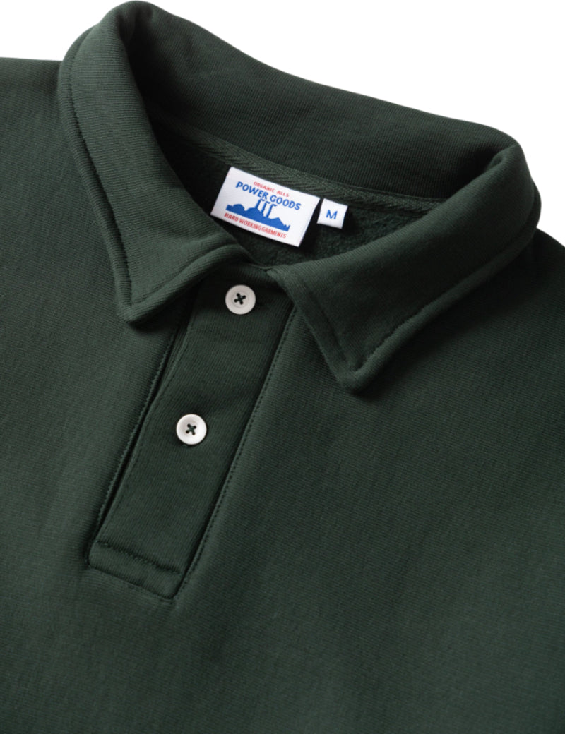 Power Goods Super Weight Rugby Forest Collar Detail