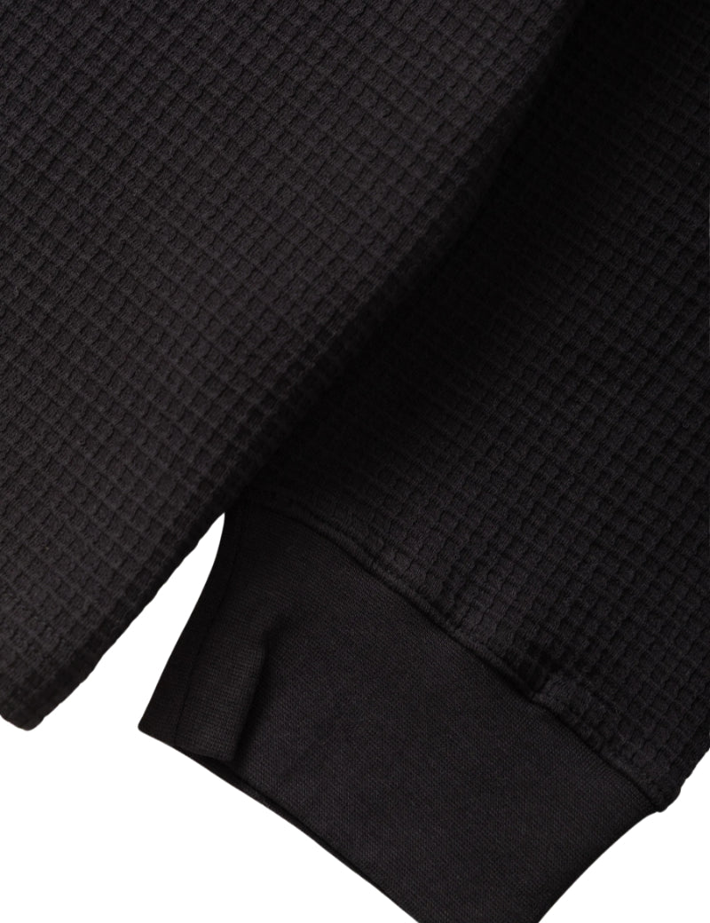 Power Goods Thermal Waffle Long Sleeve T-Shirt Black Cuff