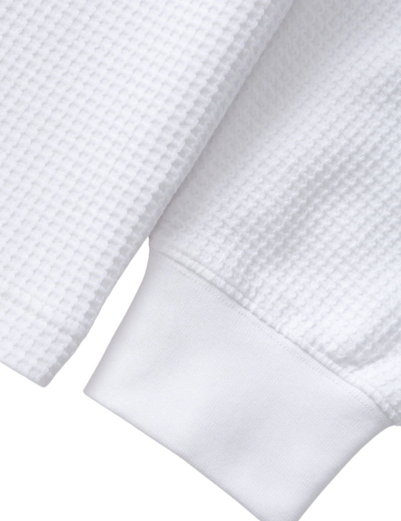 Power Goods Thermal Waffle Long Sleeve T-Shirt White Cuff