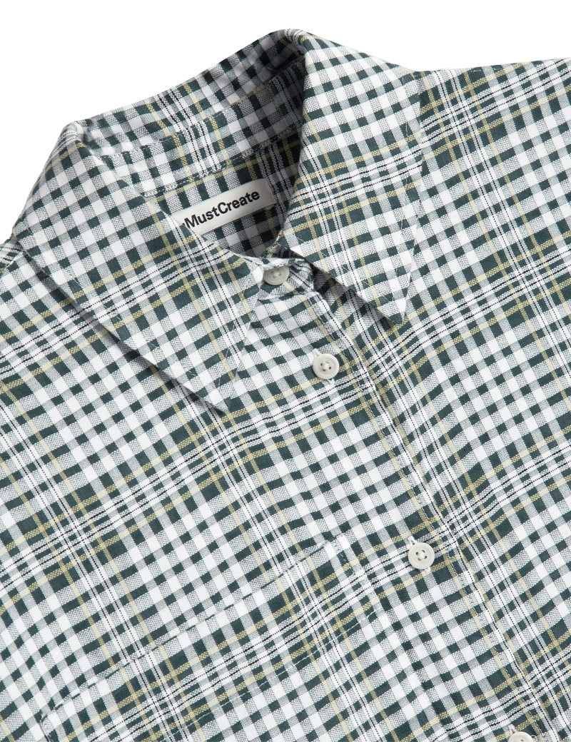 YMC Eva Shirt Check Multi Collar Detail