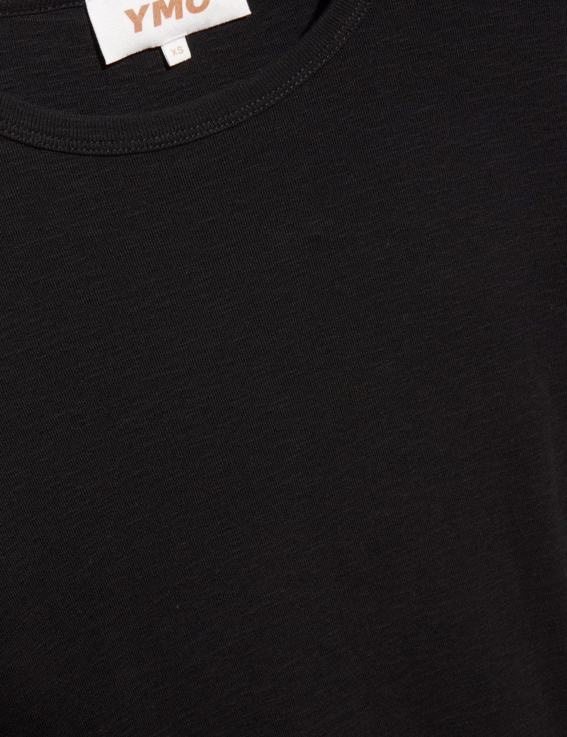 YMC Charlotte T-Shirt Black Collar Detail