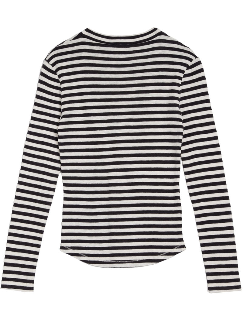 YMC High Rain Stripe Top Black White