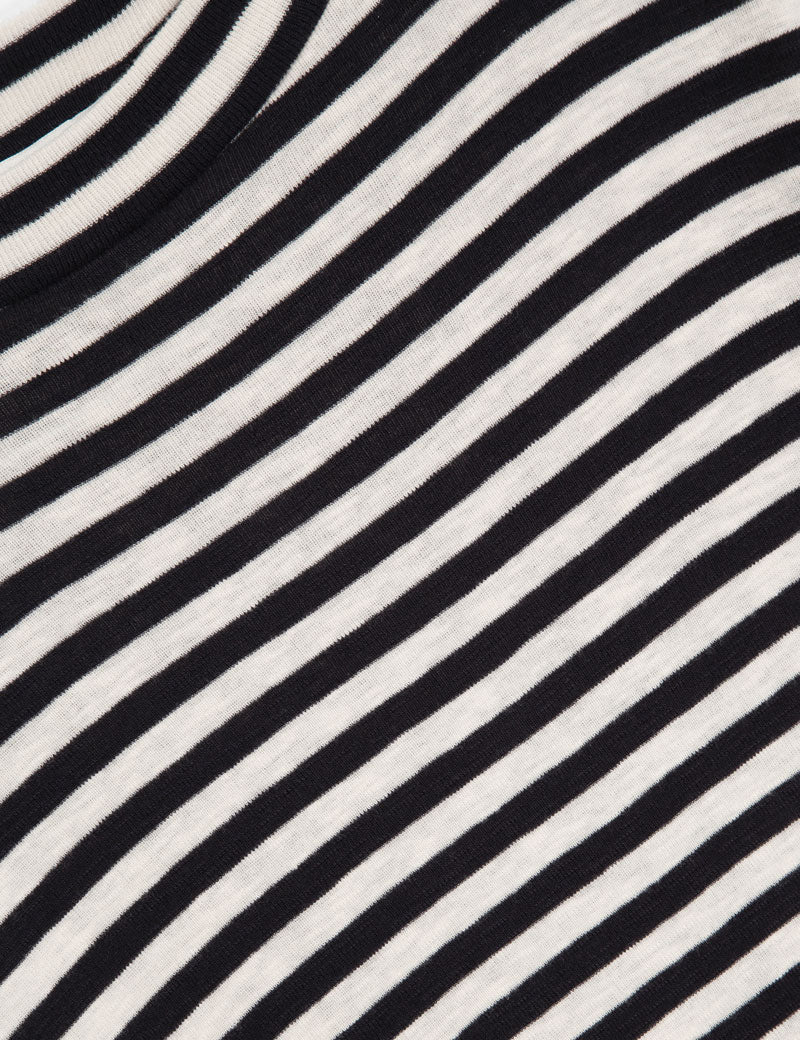 YMC High Rain Stripe Top Black White