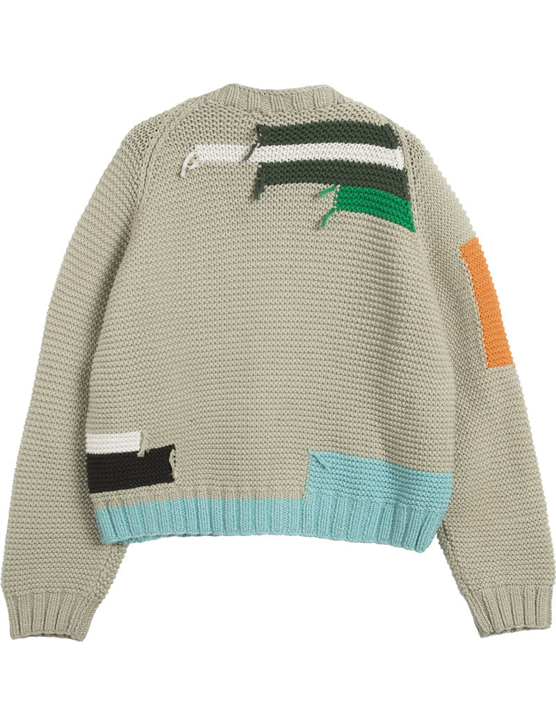 YMC Atomic Cardigan Natural Back Detail