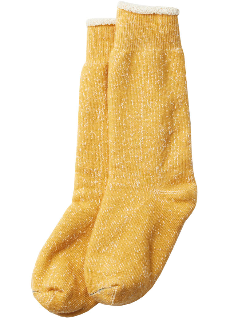 Rototo Double Face Crew Socks R1001 Yellow