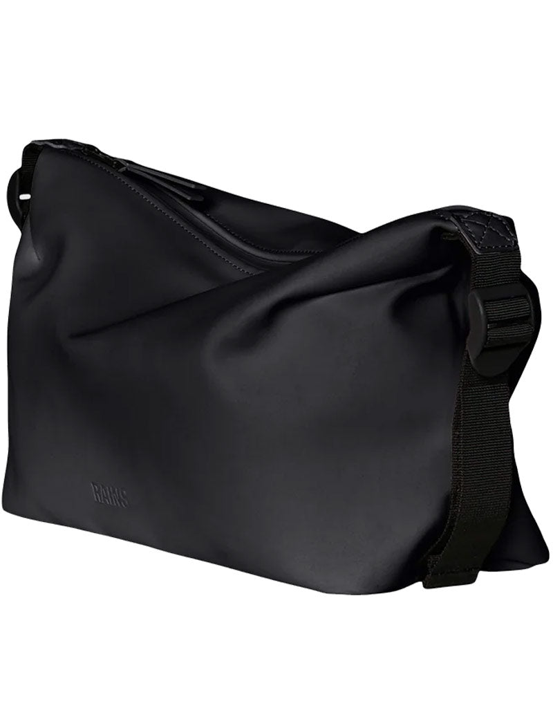 Rains Hilo Weekend Wash Bag Black 15630 Angled View