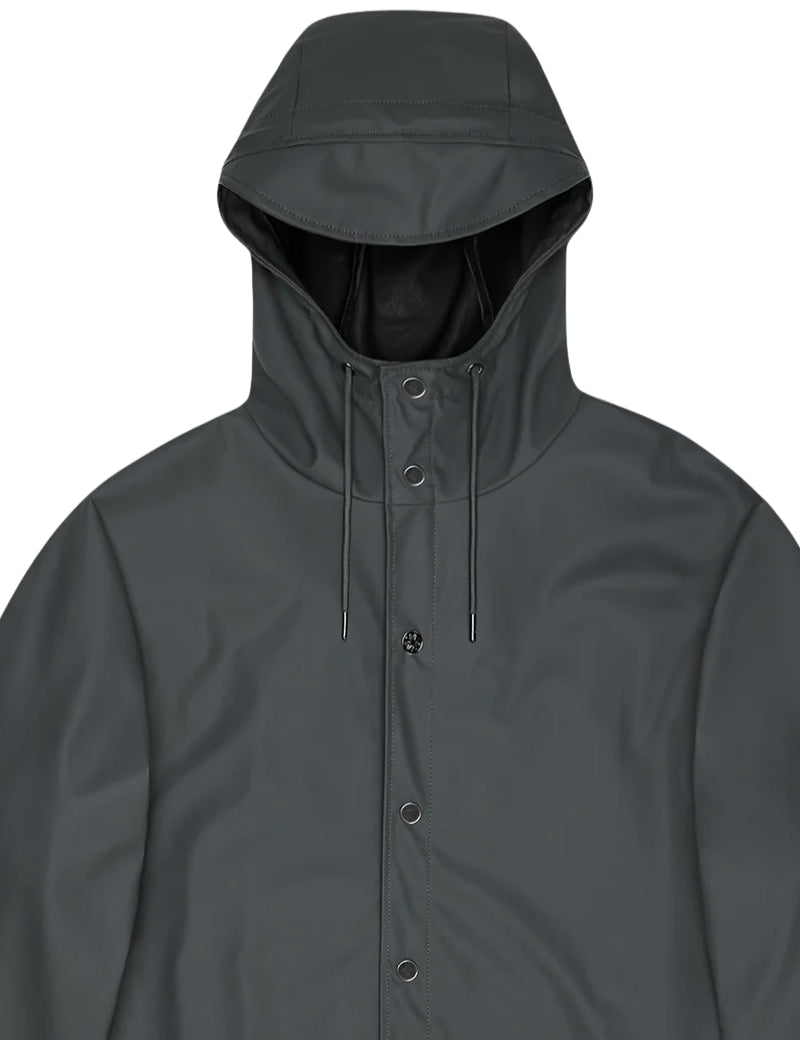Rains Waterproof Jacket Dark Grey 12010 Hood