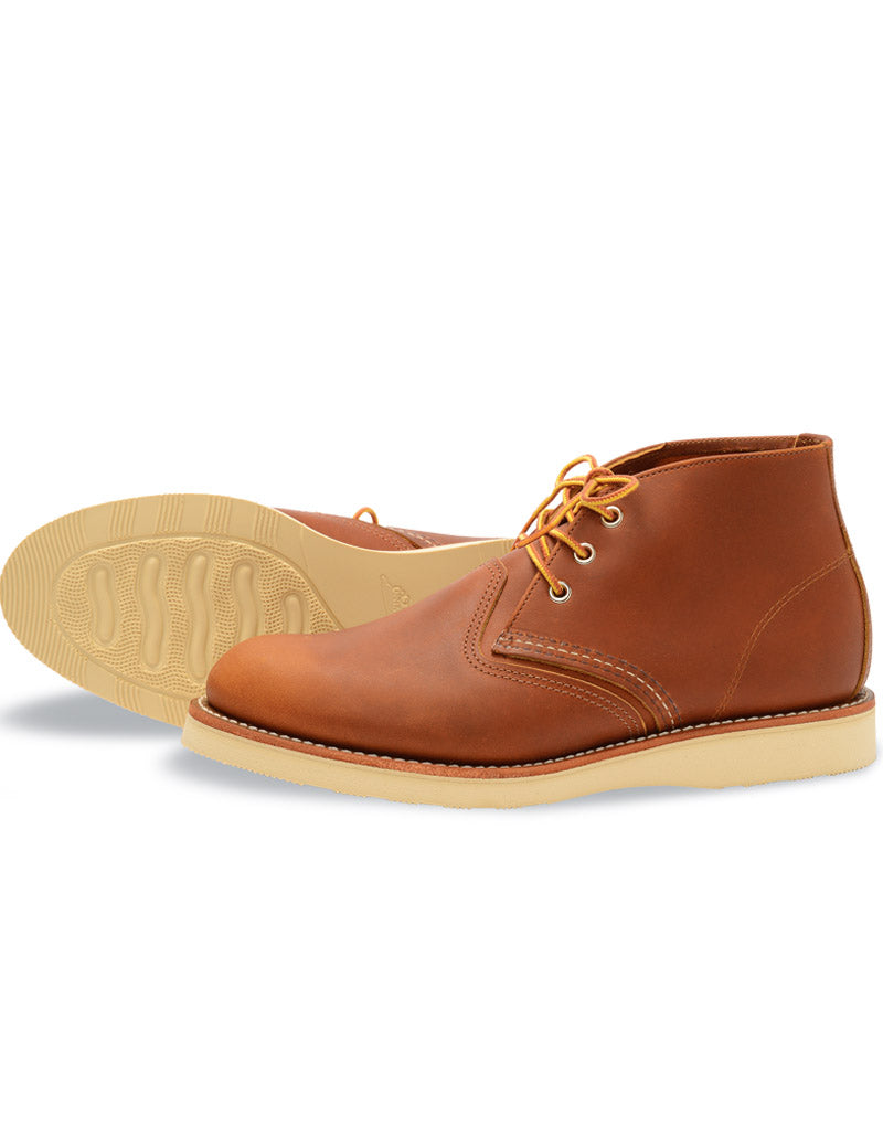 Red Wing 3140 Work Chukka Boots Tan Sole View