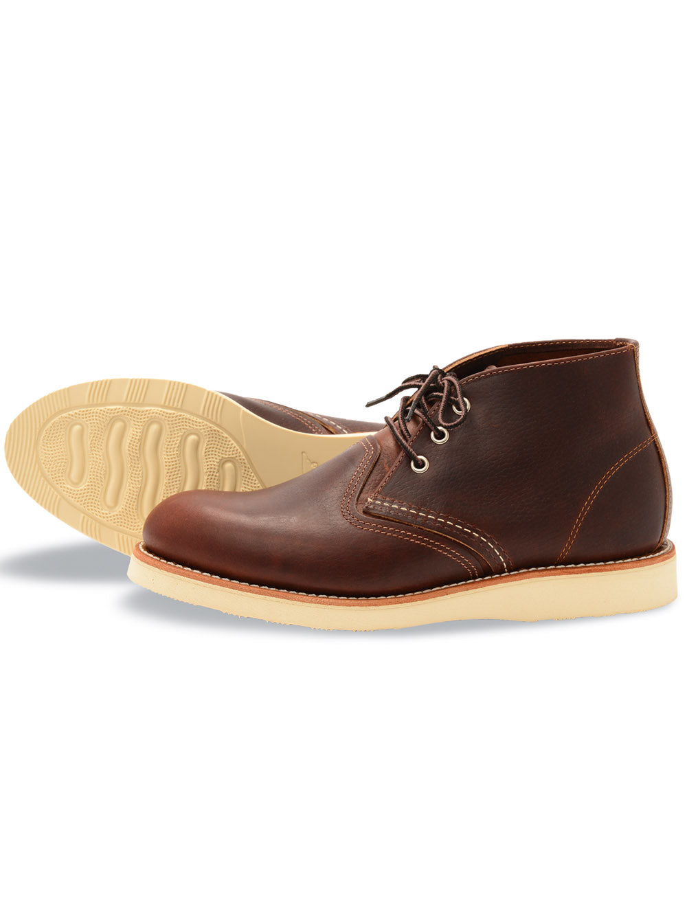 Red Wing 3141 Work Chukka Boots Brown Sole View