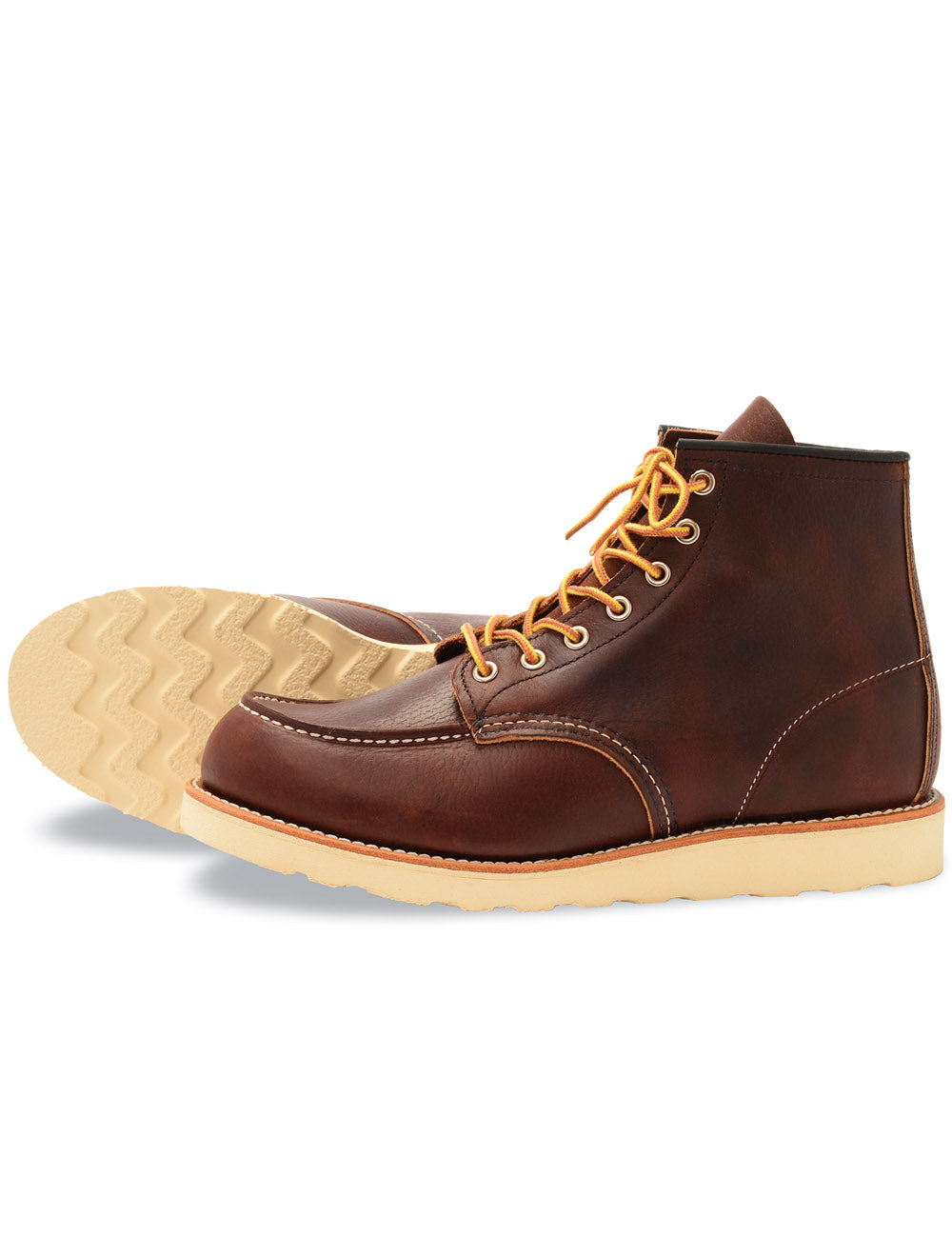 Red Wing 8138 6" Moc Toe Boots Briar Oil Slick Sole View