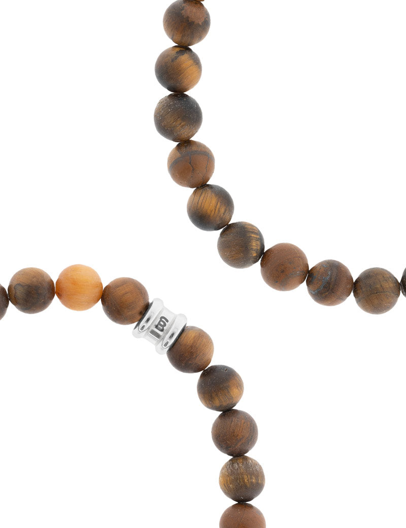 Steel & Barnett Stones Bracelet Basic Matt Tiger
