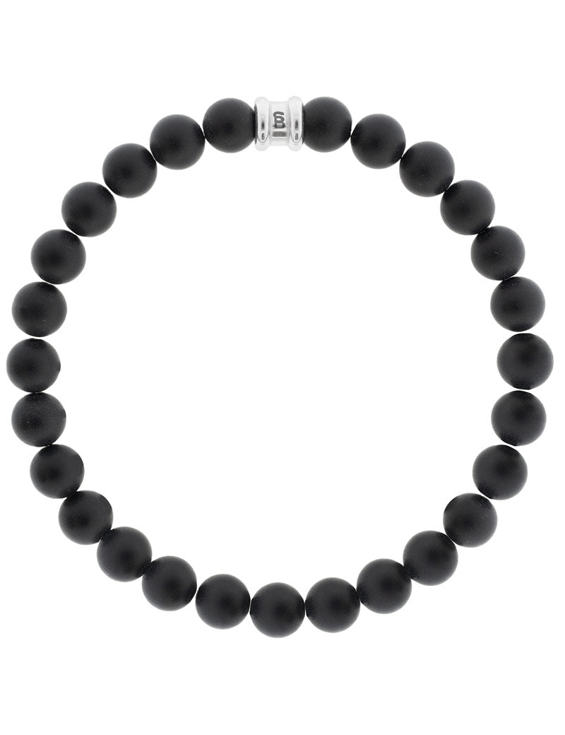 Steel & Barnett Stones Bracelet Matt Black Onyx
