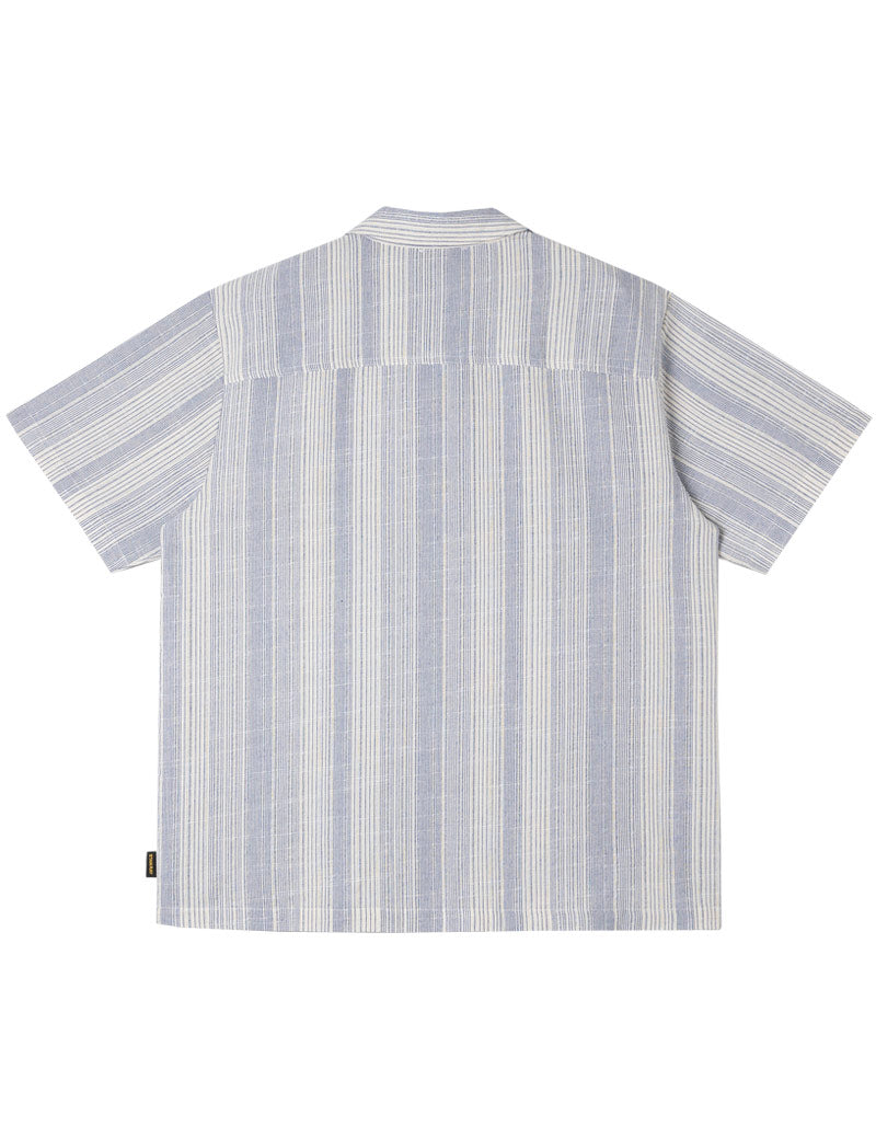 Stan Ray Mexicali Short Sleeve Shirt Blue Stripe Back View