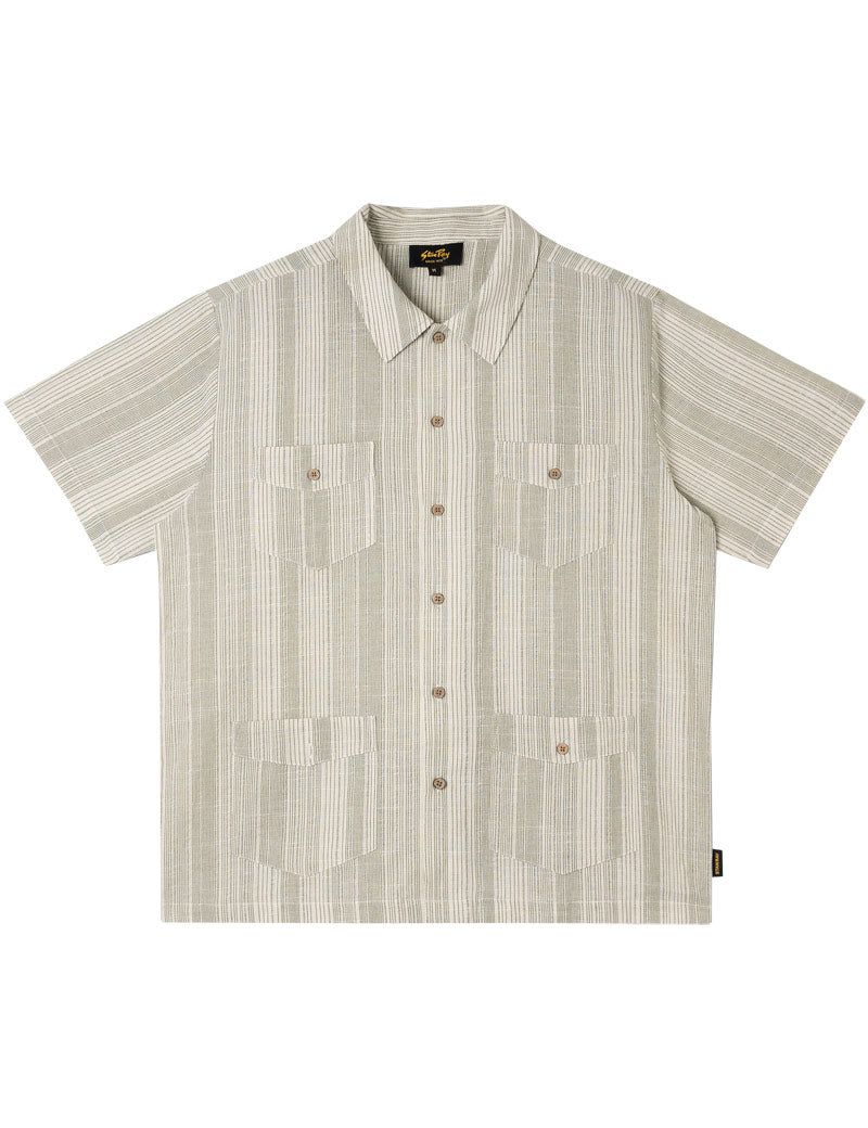 Stan Ray Mexicali Short Sleeve Shirt Green Stripe