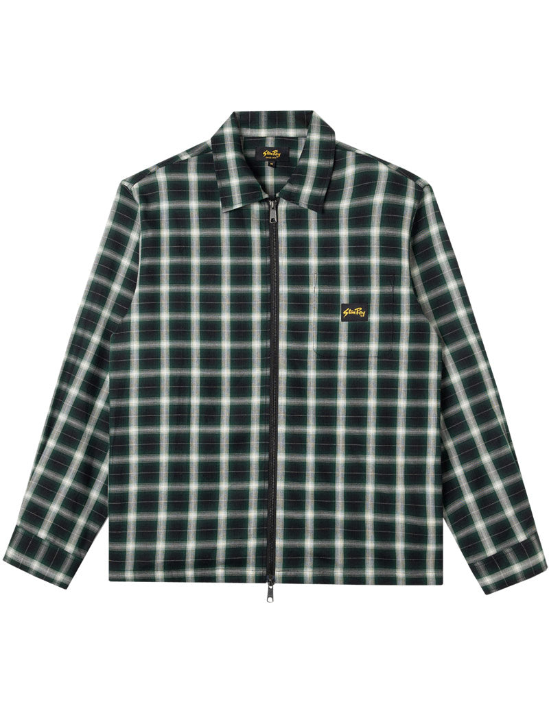 Stan Ray Zip Shirt Green Check