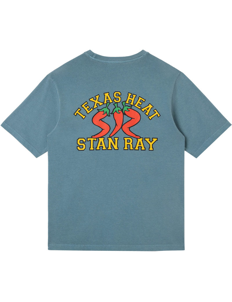 Stan Ray Pepper Tee Brittany Blue Back Print Detail