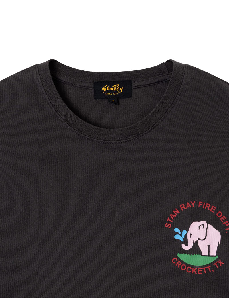 Stan Ray Fire Dept Tee Raven Black Collar Detail