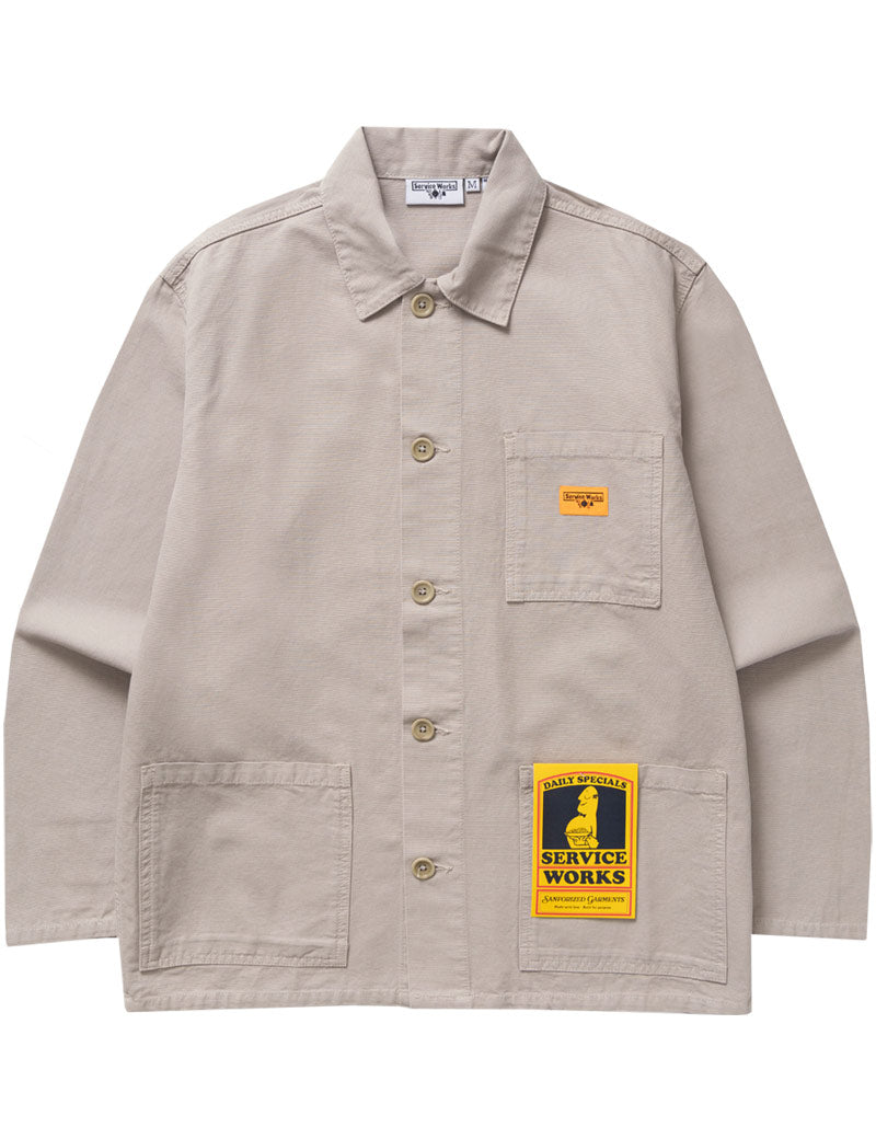 Service Works Canvas Chore Shirt Stone Front