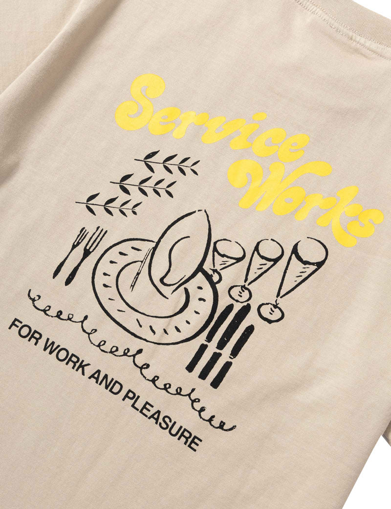 Service Works Work + Pleasure Tee Stone