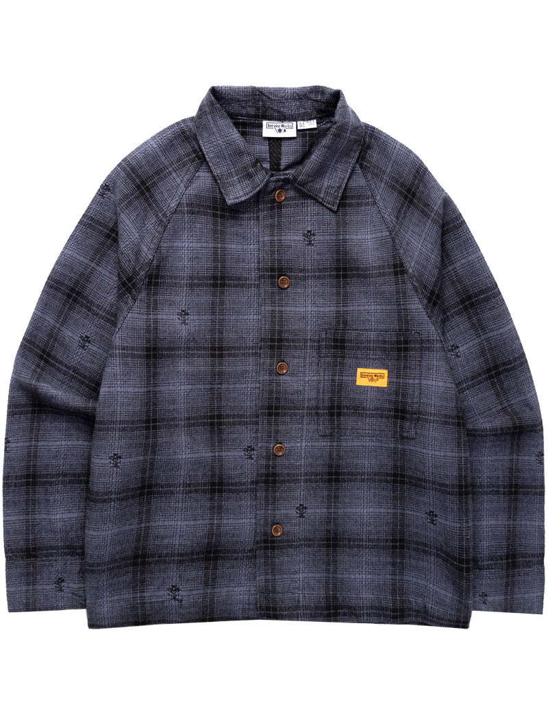 Service Works Thistle Plaid Front Of House Jacket Black
