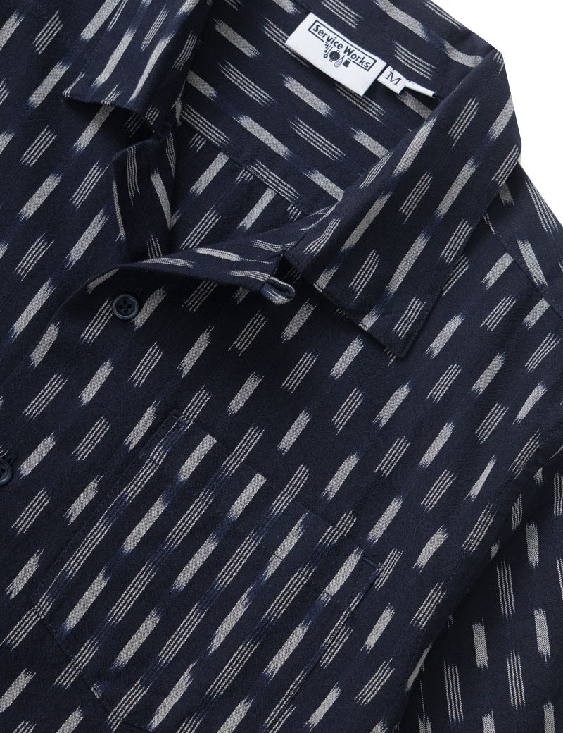Service Works Ikat Shirt Navy Collar