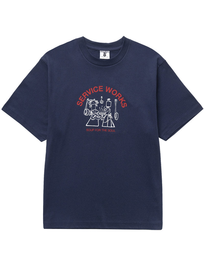 Service Works Soup For The Soul Tee Navy Front