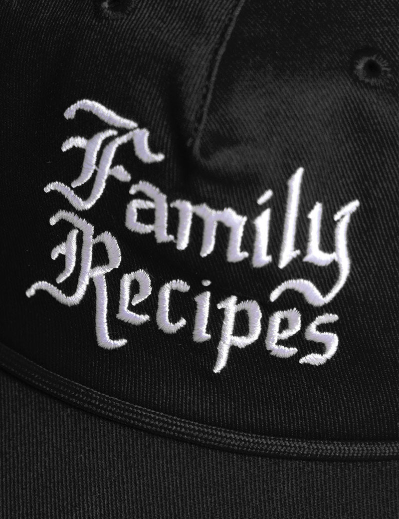 Service Works Family Recipes Cap Black Embroidered Detail