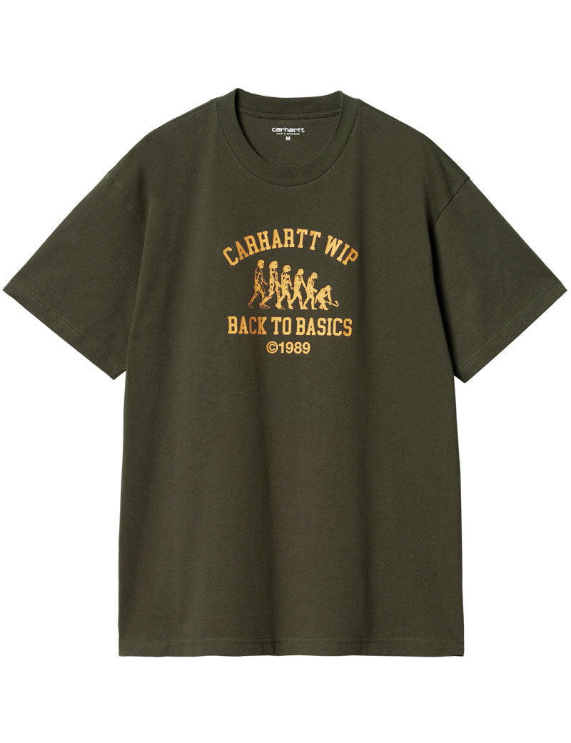 Carhartt Wip Basics Short Sleeve T-shirt Office Green Winter Spice