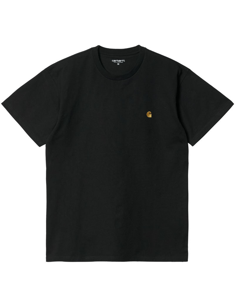 Carhartt Wip Chase Short Sleeve T-Shirt Black Gold