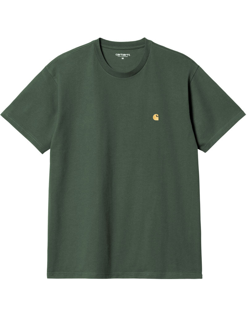 Carhartt Wip Chase Short Sleeve T-Shirt Sycamore Tree Gold