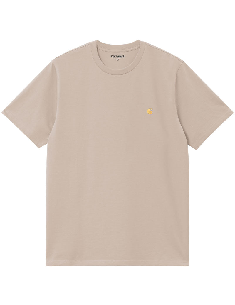 Carhartt Wip Chase Short Sleeve T-Shirt Fleur De Sel Gold