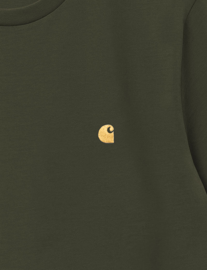 Carhartt Wip Chase Short Sleeve T-Shirt Olive Gold
