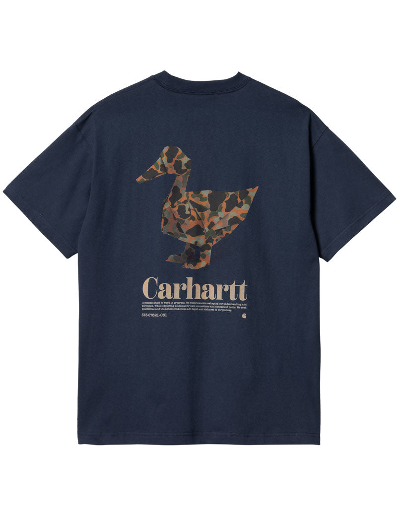 Carhartt Wip Fold Duck Short Sleeve T-Shirt Air Force Blue