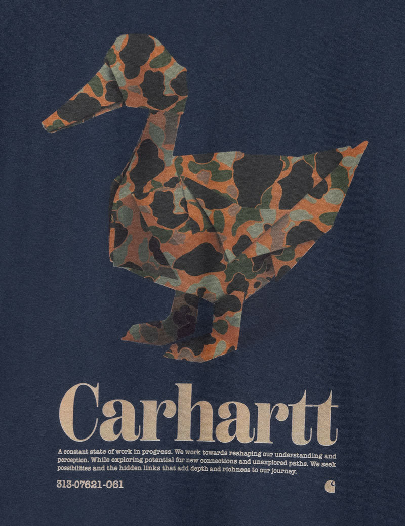 Carhartt Wip Fold Duck Short Sleeve T-Shirt Air Force Blue