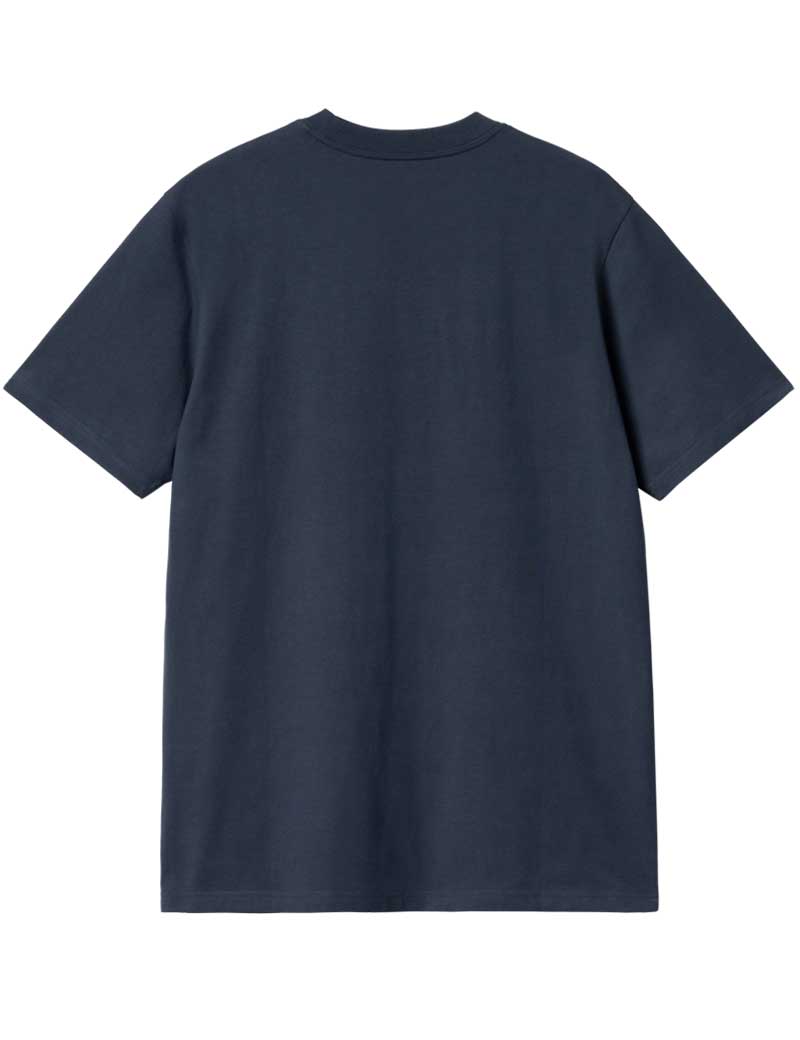 Carhartt WIP Script Short Sleeve T-Shirt Air Force Blue Malbec