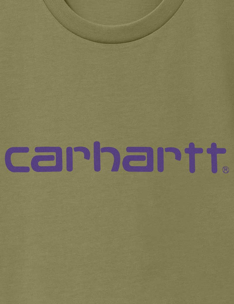 Carhartt Wip Script Short Sleeve T-Shirt Capulet Aura