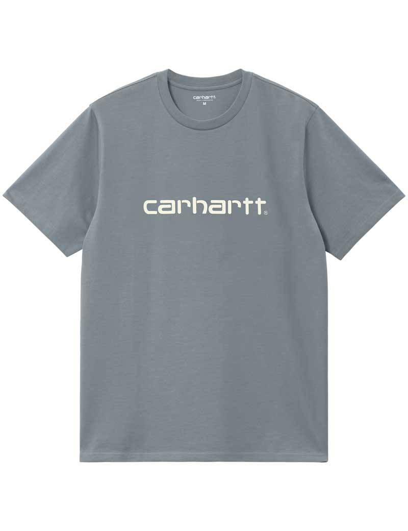 Carhartt WIP Script Short Sleeve T-Shirt Dove Grey Wax