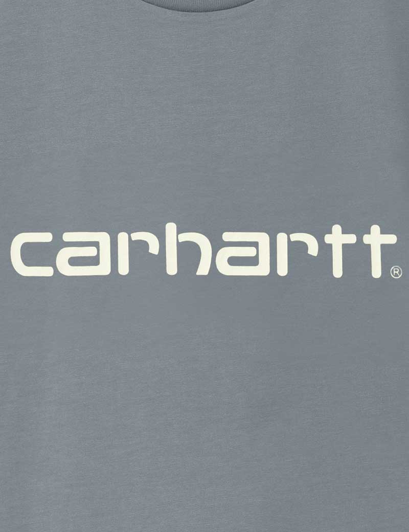 Carhartt WIP Script Short Sleeve T-Shirt Dove Grey Wax