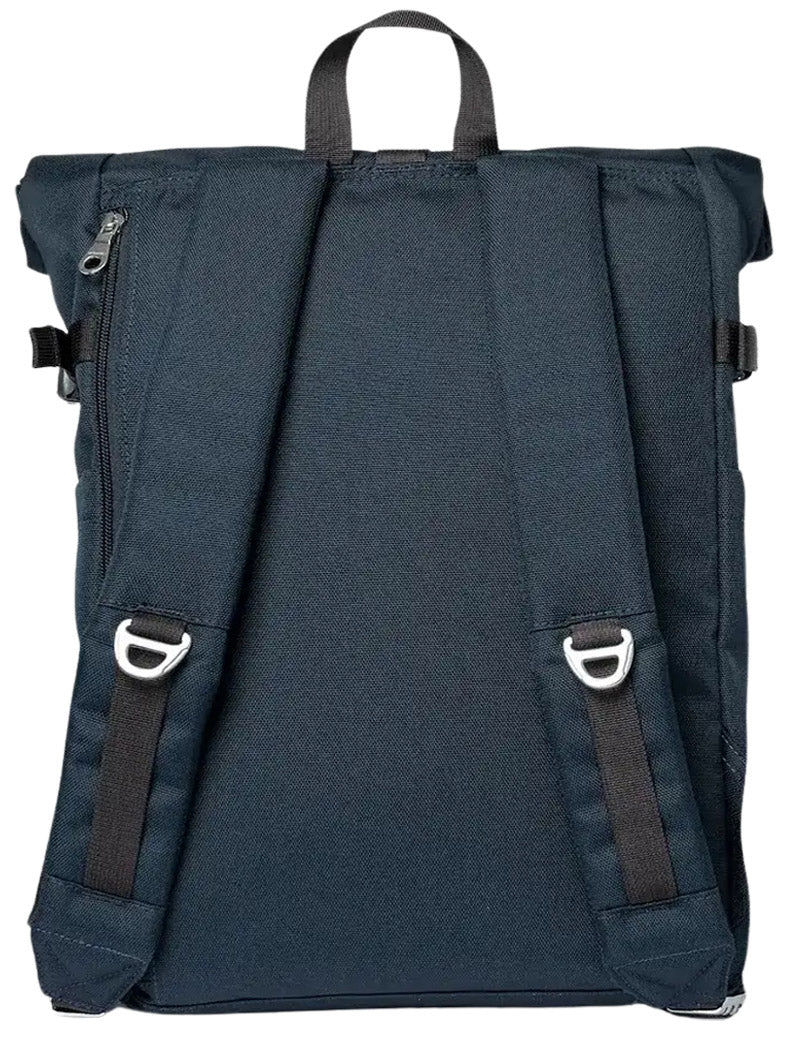 Sandqvist Icon Roll Top Backpack M Navy Black Leather