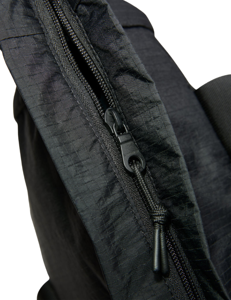 Sandqvist Grid Rolltop Backpack Black Top Zip