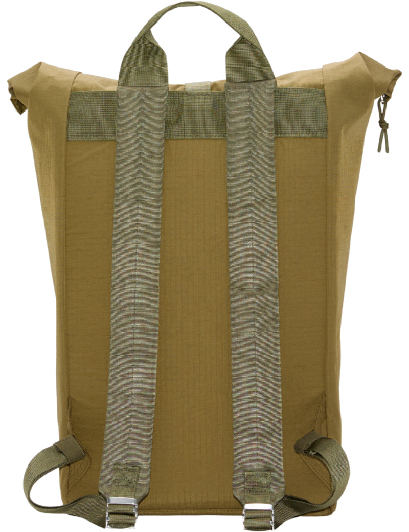 Sandqvist Grid Rolltop Backpack Olive Back View