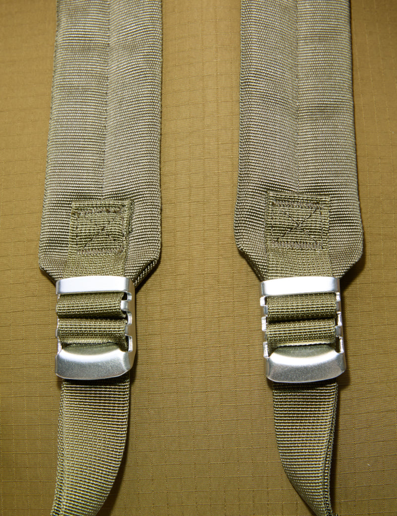 Sandqvist Grid Rolltop Backpack Olive Straps