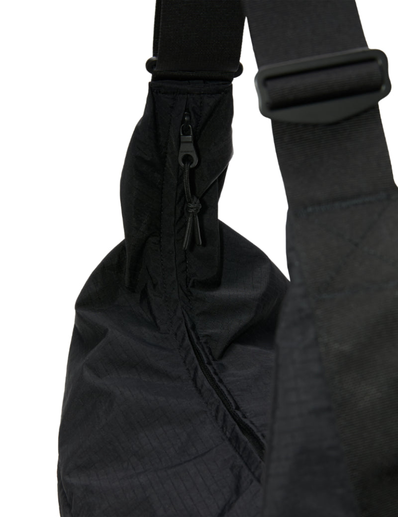 Sandqvist Grid Shoulder Bag Black Zip Detail