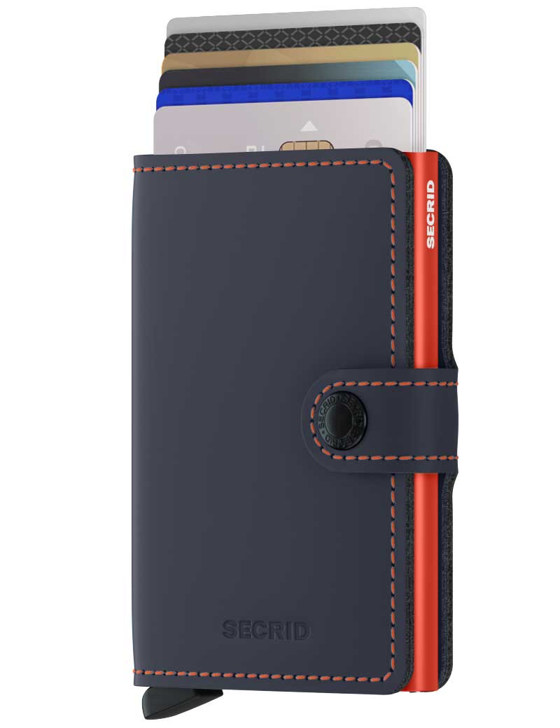 Secrid Mini Wallet Matte Nightblue & Orange