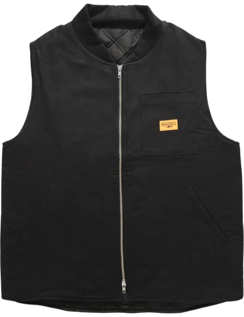 Service Works Canvas Work Vest Black
