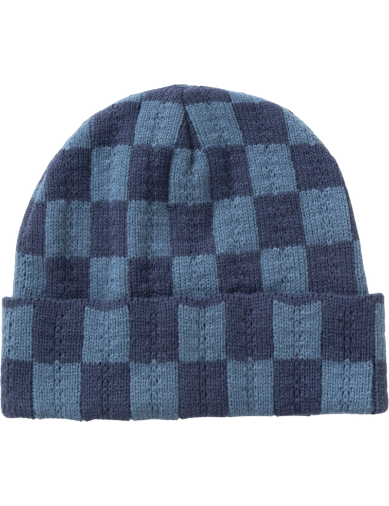 Service Works Chunky Check Beanie Navy Front