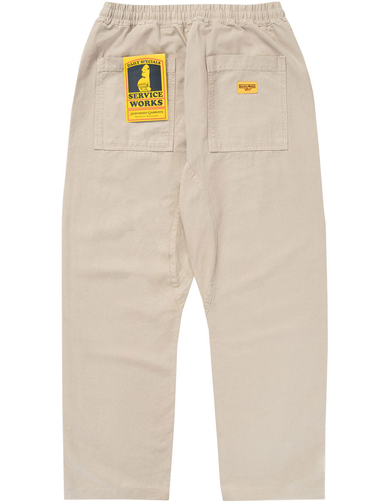 Service Works Classic Chef Pants Stone Back View