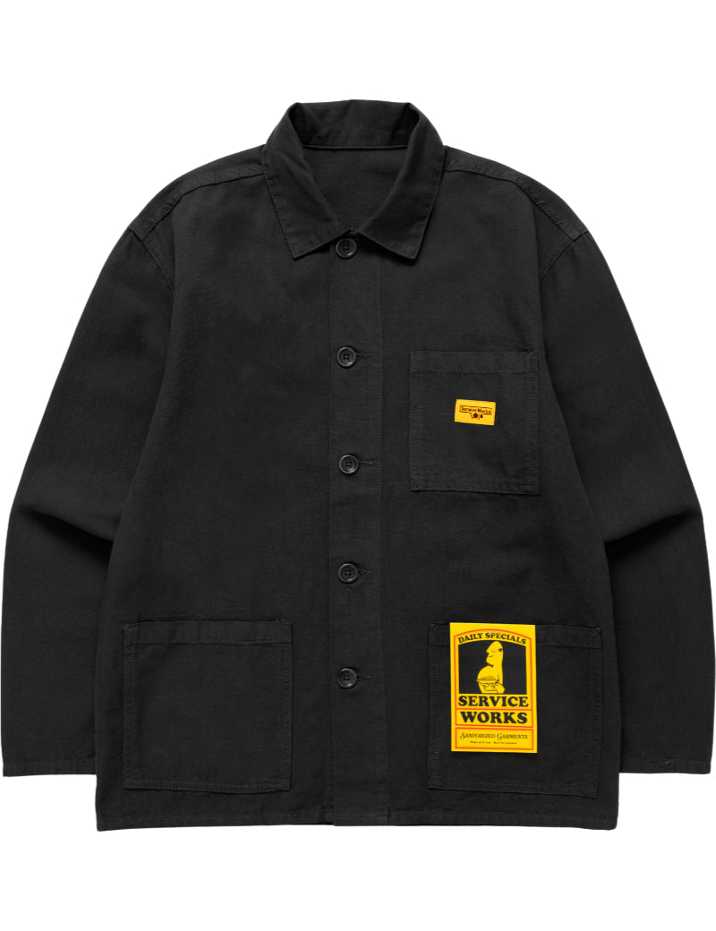 Service Works Classic Chore Shirt Black Front